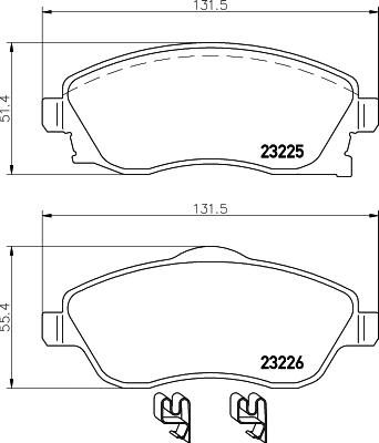 Brake Pad Set, disc brake (MDB2073)