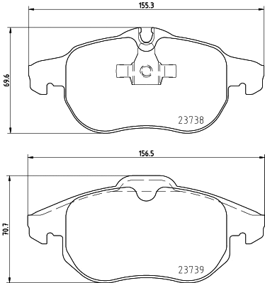 Brake Pad Set, disc brake (MDB2262)