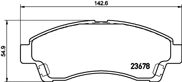 Brake Pad Set, disc brake (MDB3264)