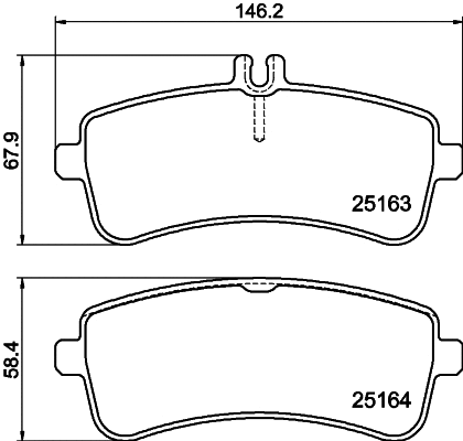Brake Pad Set, disc brake (MDB3746)