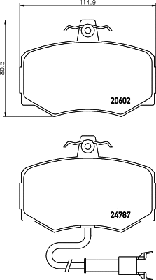 Brake Pad Set, disc brake (MGB461)