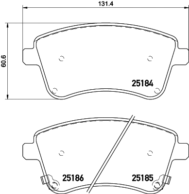 Brake Pad Set, disc brake (MDB3097)