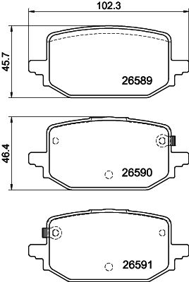 Brake Pad Set, disc brake (MDB3552)
