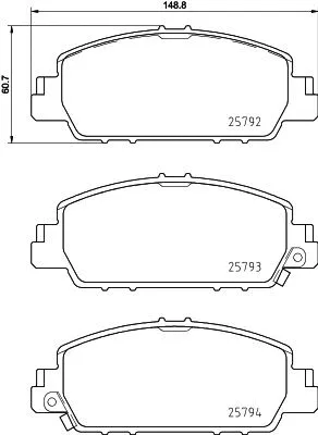 Brake Pad Set, disc brake (MDB3431)