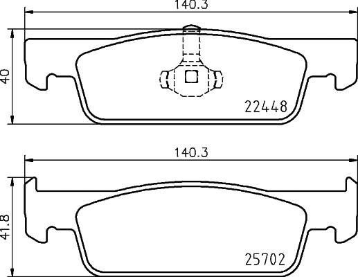 Brake Pad Set, disc brake (MDB3940)