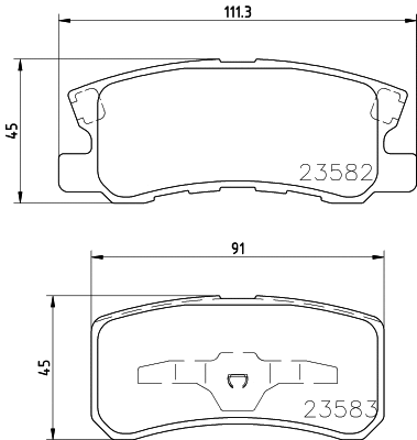 Brake Pad Set, disc brake (MDB2080)