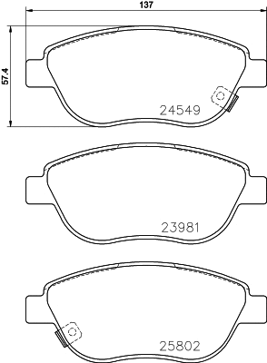 Brake Pad Set, disc brake (MDB3367)
