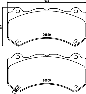 Brake Pad Set, disc brake (MDB3390)
