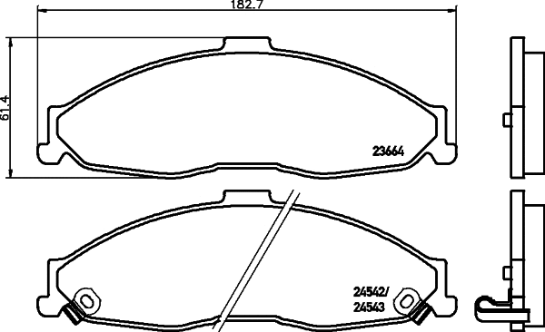 Brake Pad Set, disc brake (MDB2383)