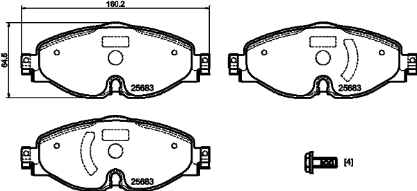 Brake Pad Set, disc brake (MDB3827)