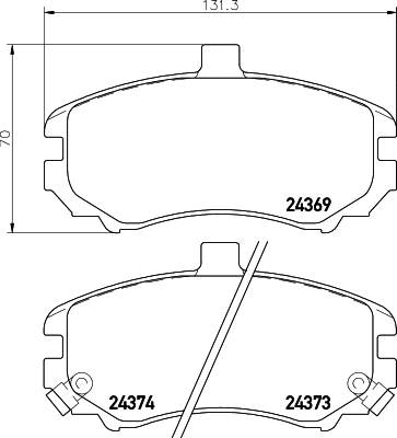 Brake Pad Set, disc brake (MDB2721)