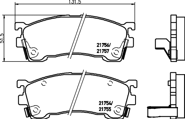 Brake Pad Set, disc brake (MDB1678)