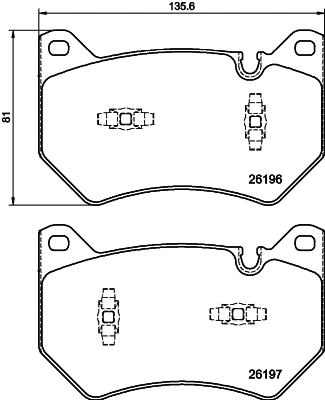 Brake Pad Set, disc brake (MDB4169)