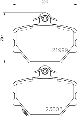 Brake Pad Set, disc brake (MDB2033)