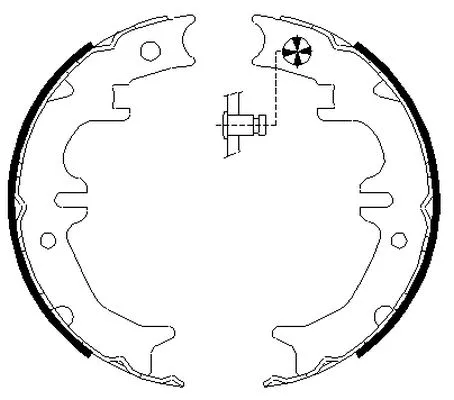 Brake Shoe Set, parking brake (MFR724)