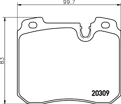 Brake Pad Set, disc brake (MDB1550)