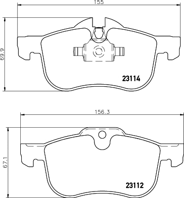 Brake Pad Set, disc brake (MDB2011)