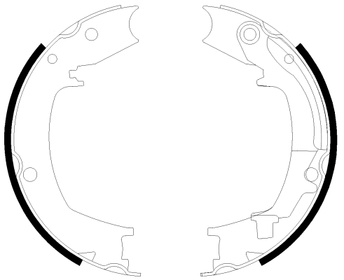 Brake Shoe Set, parking brake (MFR616)