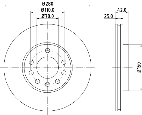 Brake Kit, disc brake (MDK0218)