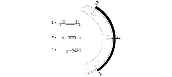 Brake Shoe Set, parking brake (MFR473)
