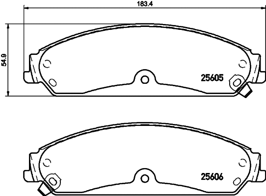 Brake Pad Set, disc brake (MDB3304)