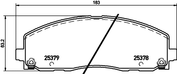 Brake Pad Set, disc brake (MDB3270)