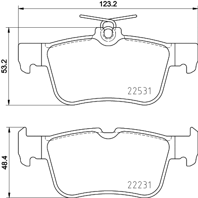 Brake Pad Set, disc brake (MDB3950)