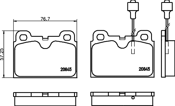 Brake Pad Set, disc brake (MDB1196)