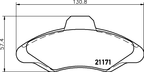 Brake Pad Set, disc brake (MDB1493)