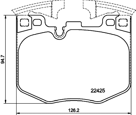 Brake Pad Set, disc brake (MDB3869)