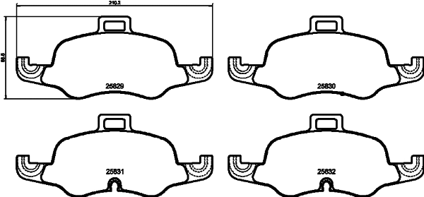 Brake Pad Set, disc brake (MDB3817)