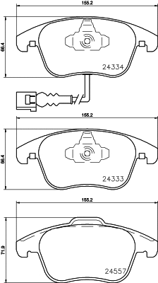 Brake Pad Set, disc brake (MDB3395)