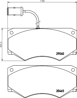 Brake Pad Set, disc brake (MDB1730)