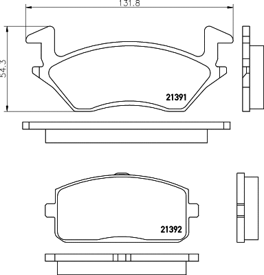 Brake Pad Set, disc brake (MDB2473)