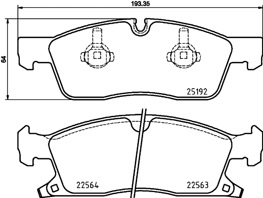 Brake Pad Set, disc brake (MDB3974)