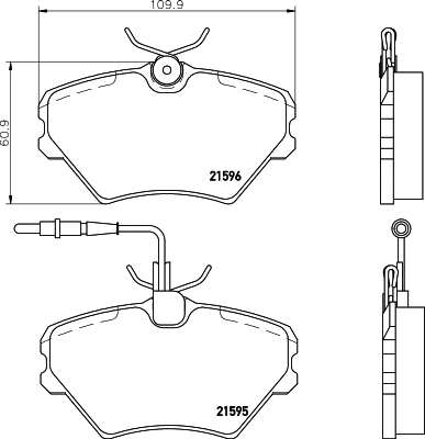 Brake Pad Set, disc brake (MDB1663)