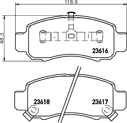 Brake Pad Set, disc brake (MDB2087)