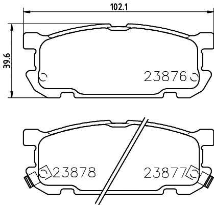Brake Pad Set, disc brake (MDB2249)