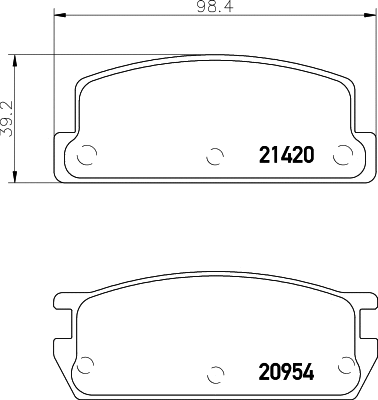 Brake Pad Set, disc brake (MDB1311)