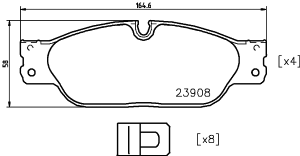 Brake Pad Set, disc brake (MDB2724)