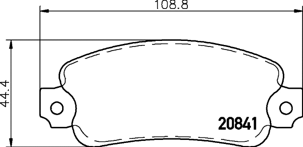 Brake Pad Set, disc brake (MDB1088)