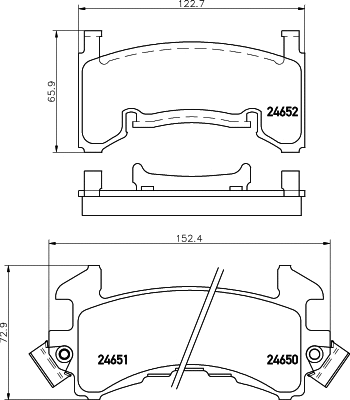 Brake Pad Set, disc brake (MDB1595)