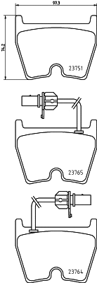Brake Pad Set, disc brake (MDB2601)