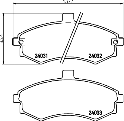 Brake Pad Set, disc brake (MDB2542)