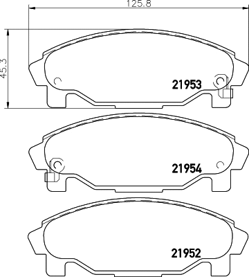 Brake Pad Set, disc brake (MDB1862)