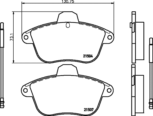 Brake Pad Set, disc brake (MDB1526)