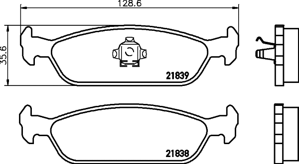 Brake Pad Set, disc brake (MDB1428)