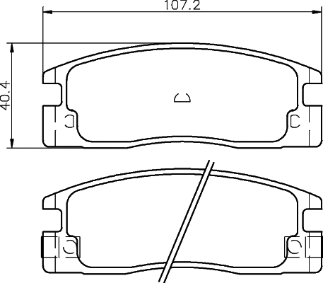 Brake Pad Set, disc brake (MDB2348)