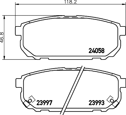 Brake Pad Set, disc brake (MDB2590)
