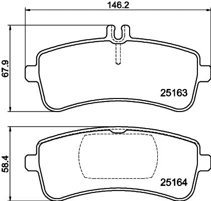 Brake Pad Set, disc brake (MDB3756)